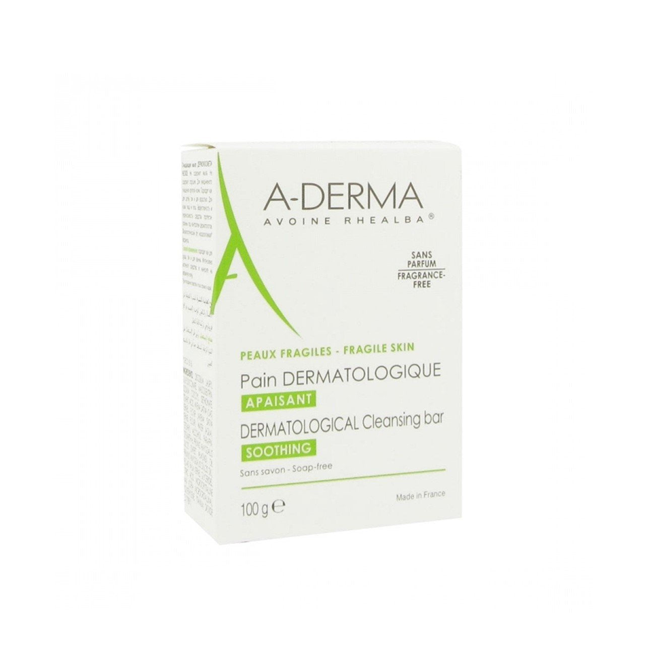 A-Derma Fragrance Free Dermatological Sabonete 100g