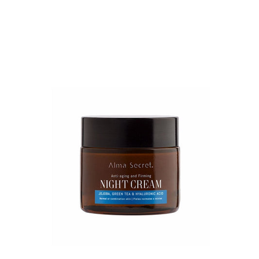 Alma Secret Anti-Aging and Firming Jojoba, Green Tea &amp; Hyaluronic Acid creme de noite 50ml