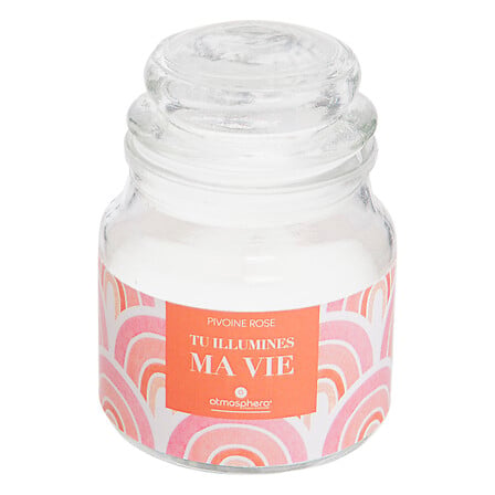 HKH Vela Perfumada Pivoine Rose Copo e Tampa Vidro