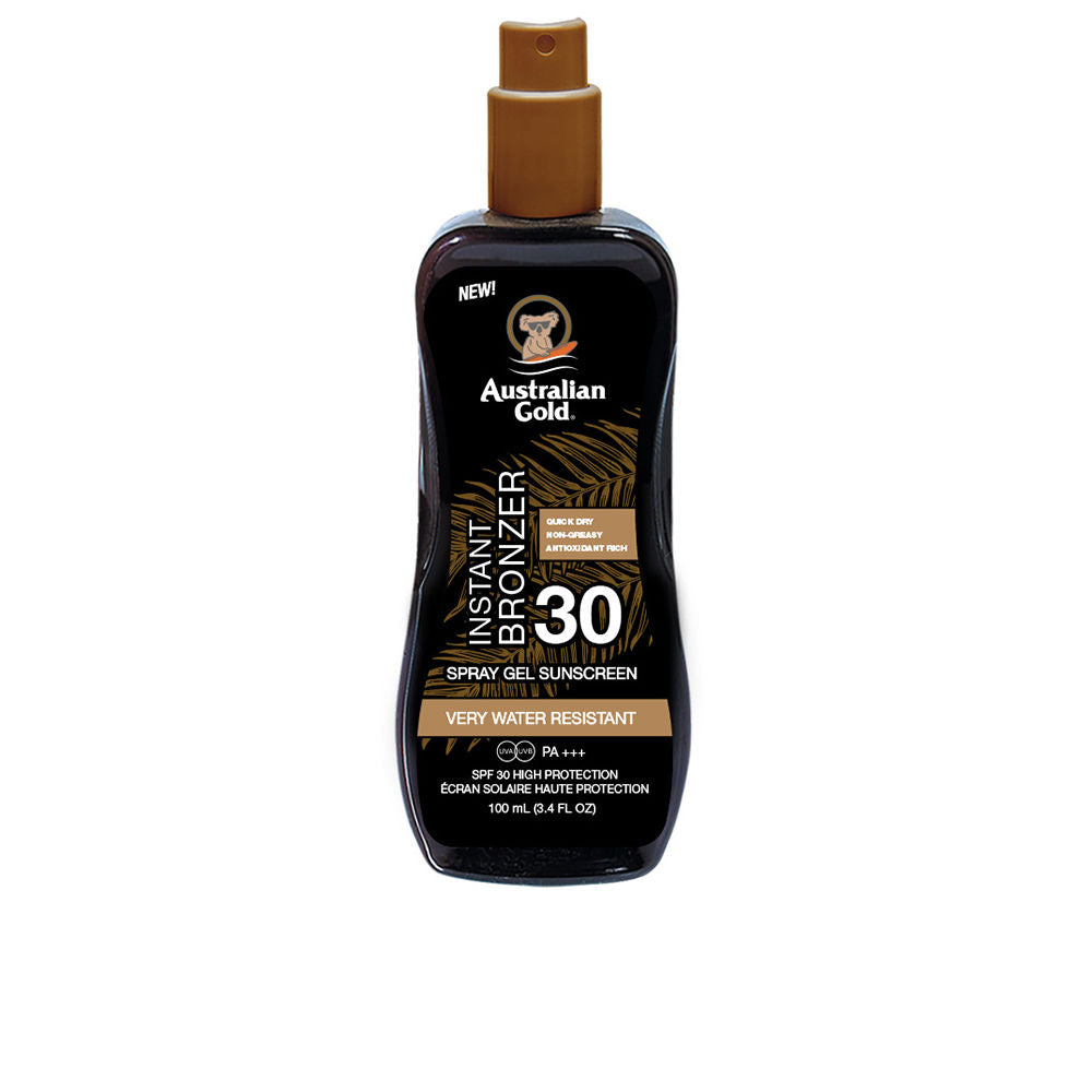 Australian Gold Protetor Solar SPF30 Gel Spray com Bronzeador Instantâneo 100ml