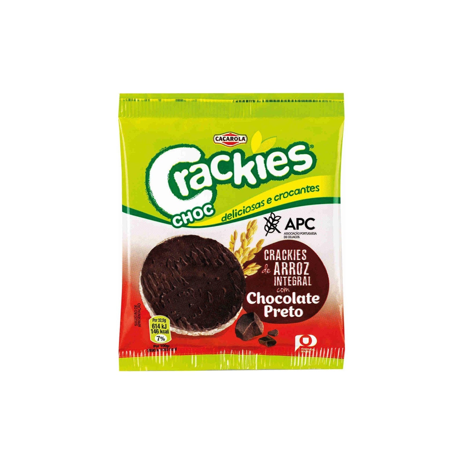 Crackies Caçarola Arroz Integral com Chocolate Preto 130 gr