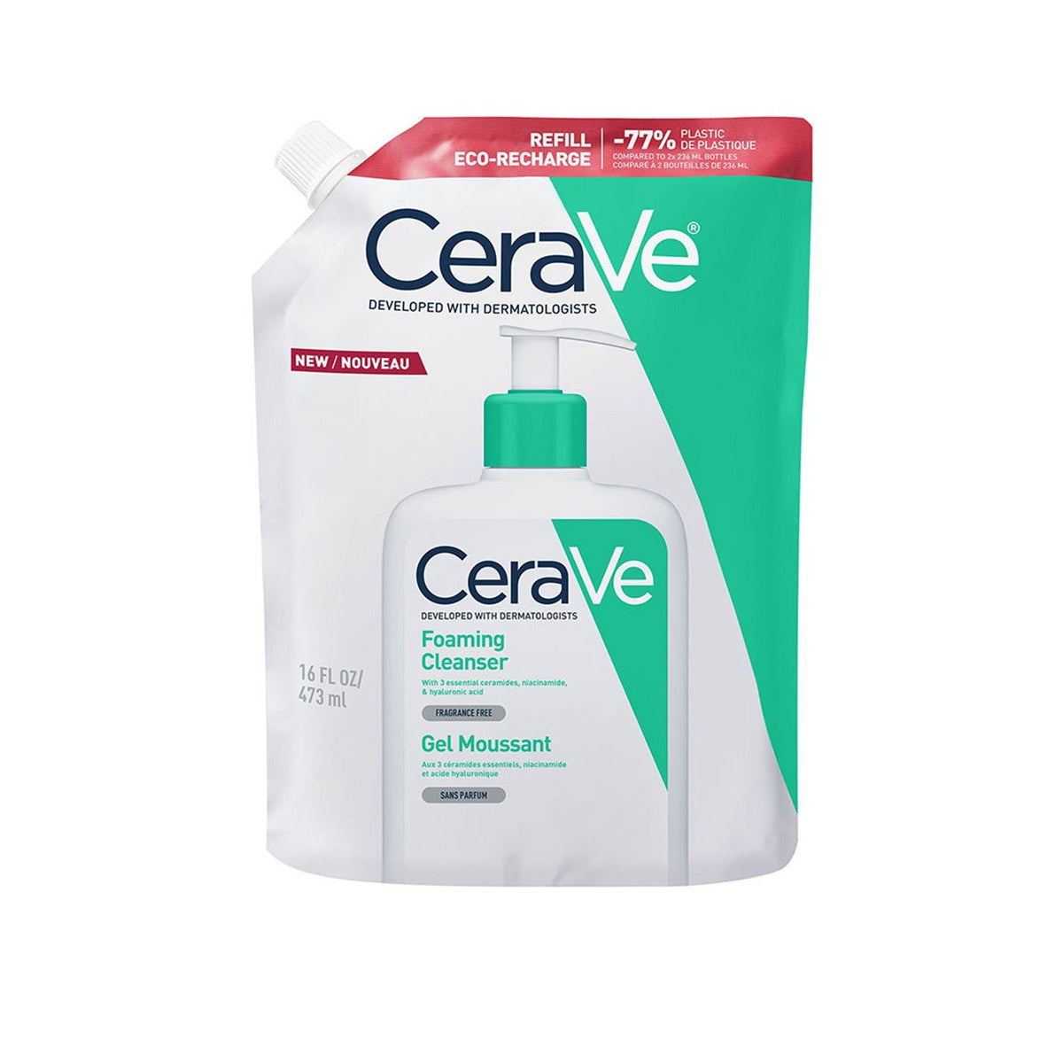 Cerave Gel de Limpeza Espuma Pele Normal a Oleosa Recarga 473ml