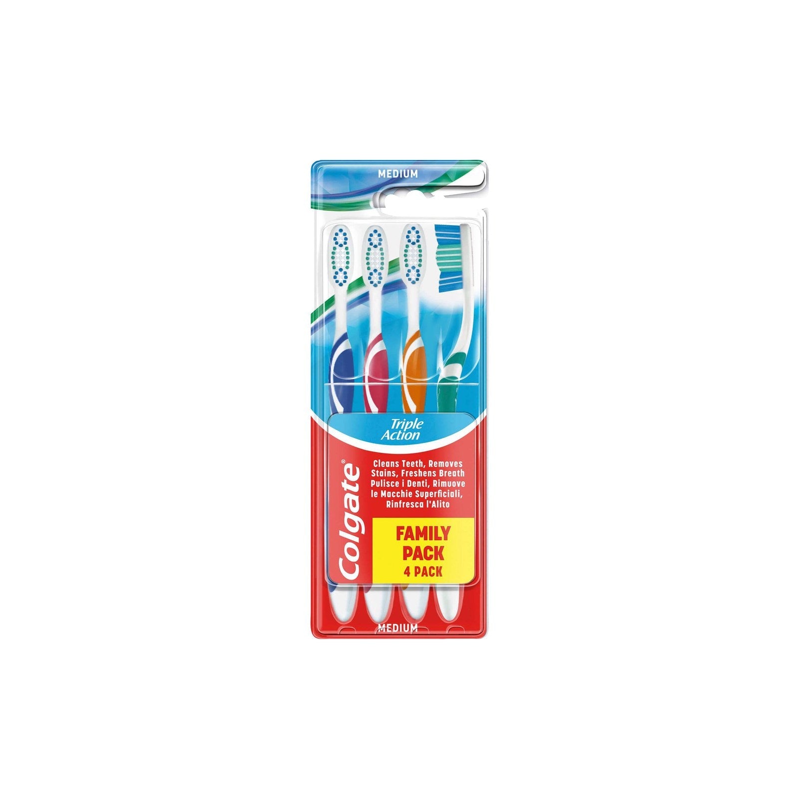 Colgate Escova Tripla Ação Média 4 un