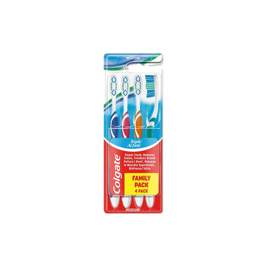 Colgate Escova Tripla Ação Média 4 un