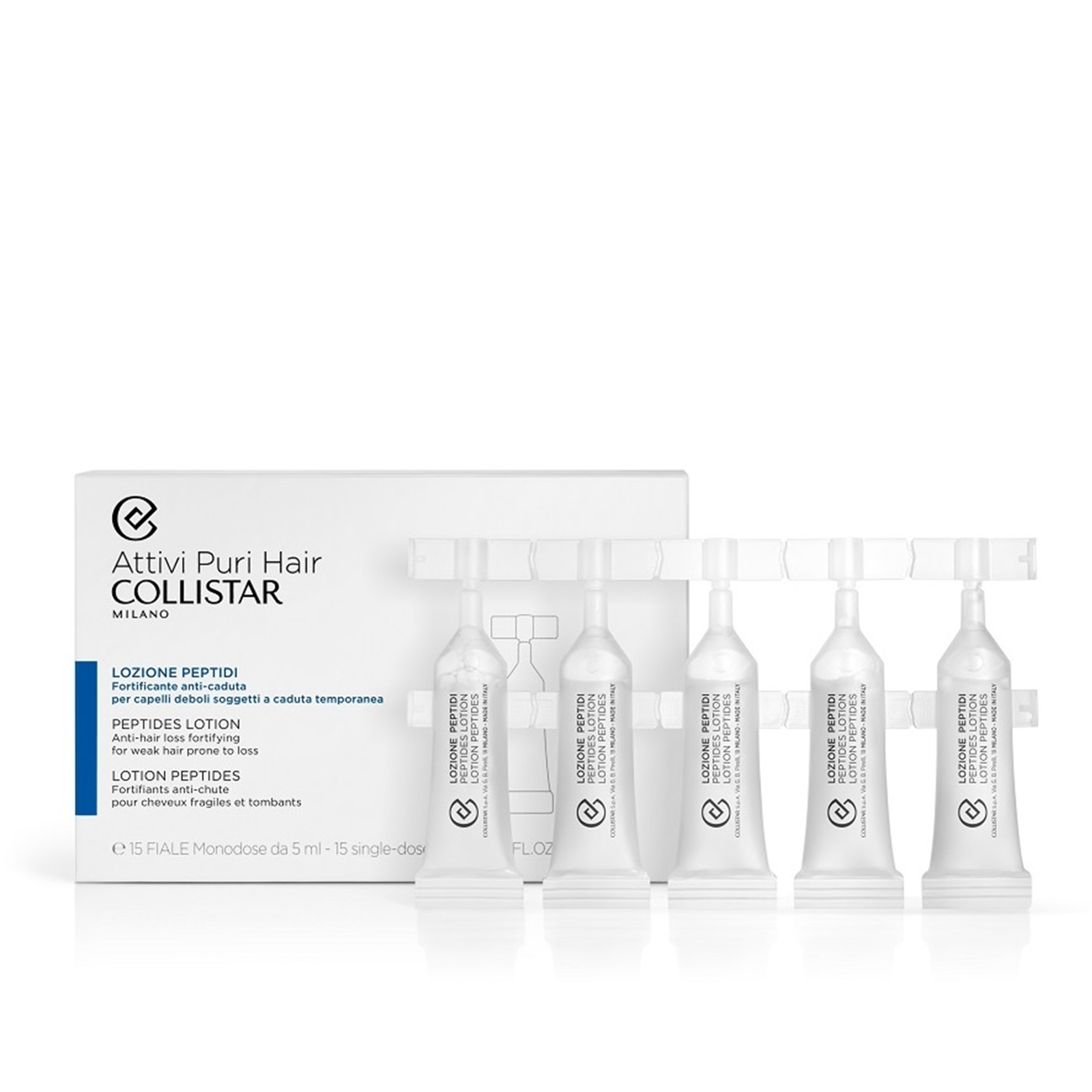 Collistar Pure Actives Hair Peptides Loção Anti-Hair Loss Fortifying 5ml x15