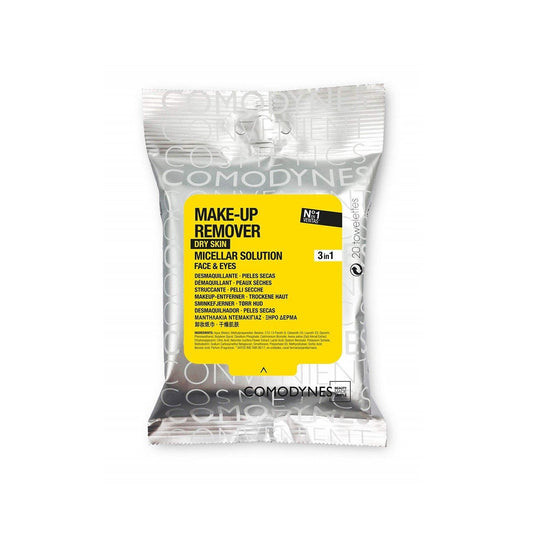 Comodynes Makeup Remover Wipes with água micelar Dry Skin x20