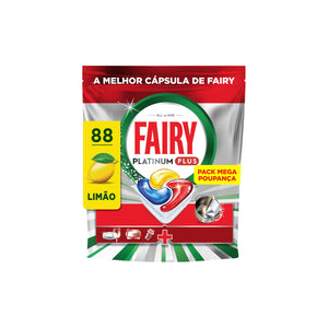 Pastilhas Fairy Platinum Plus para Máquina de Loiça 1.492 kg