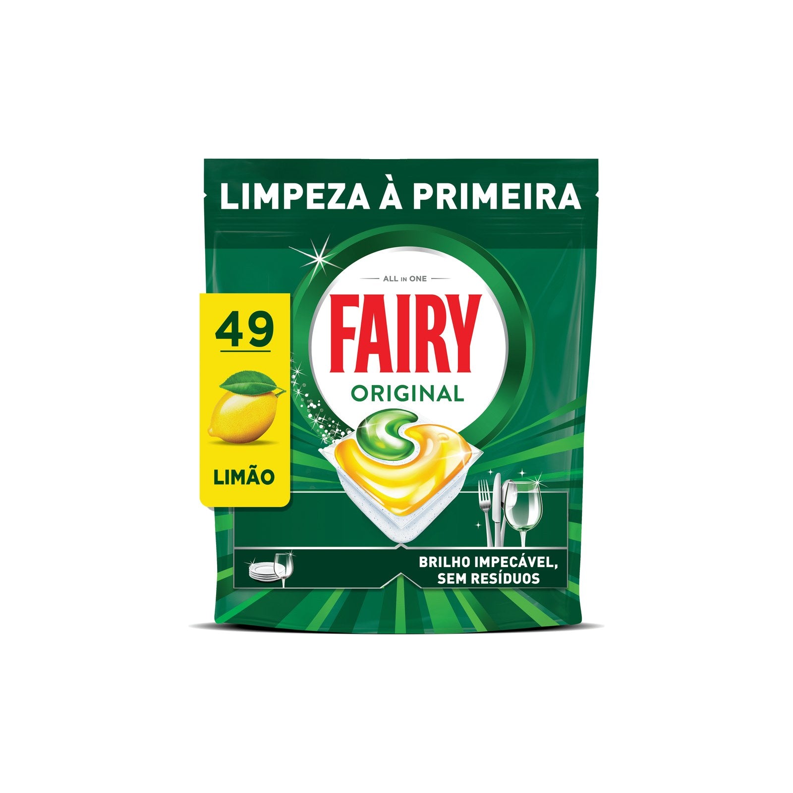 Pastilhas Fairy Original Limão para Máquina Loiça 49 unidades