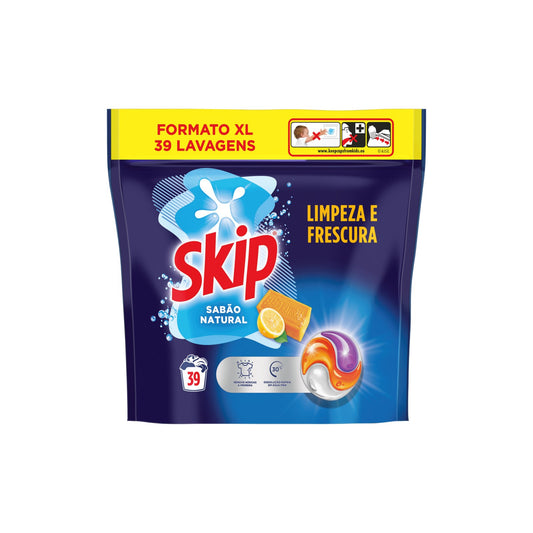 Skip Detergente Cápsulas Sabão Natural para Roupa, 0,823 kg
