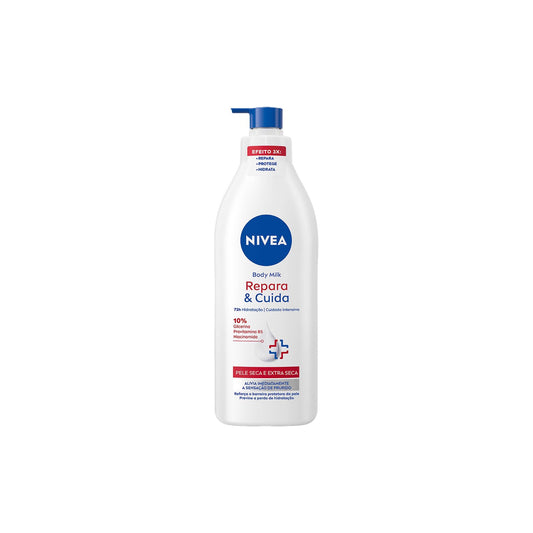 Nivea Repara & Cuida Leite Corporal Body Milk com Doseador para Pele Extra Seca 400 ml