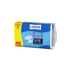 Lindor Fraldas para Adultos Tamanho Grande Elásticos Air Dry Dermo 46 un