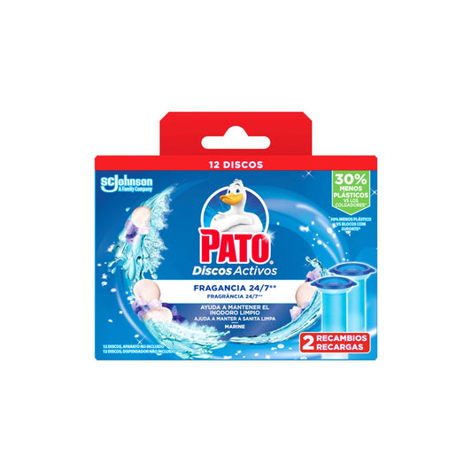 Pato Discos Activos Marinho Recarga 2 x 36 ml