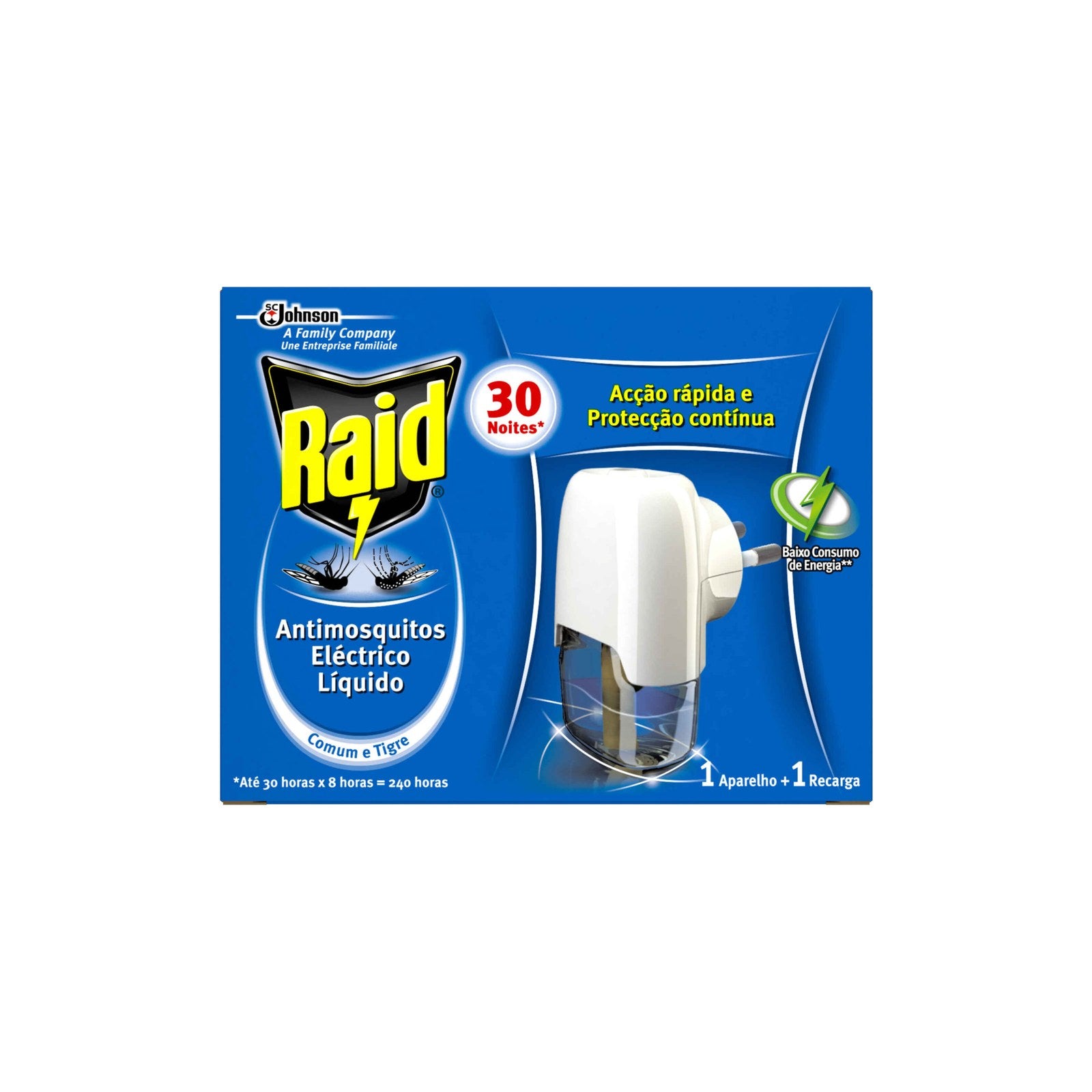 Raid Insecticida Eléctrico Voadores + Recarga 30 Noites