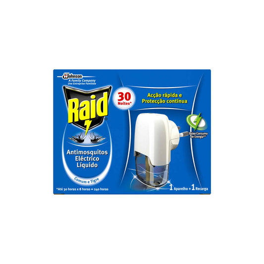 Raid Insecticida Eléctrico Voadores + Recarga 30 Noites
