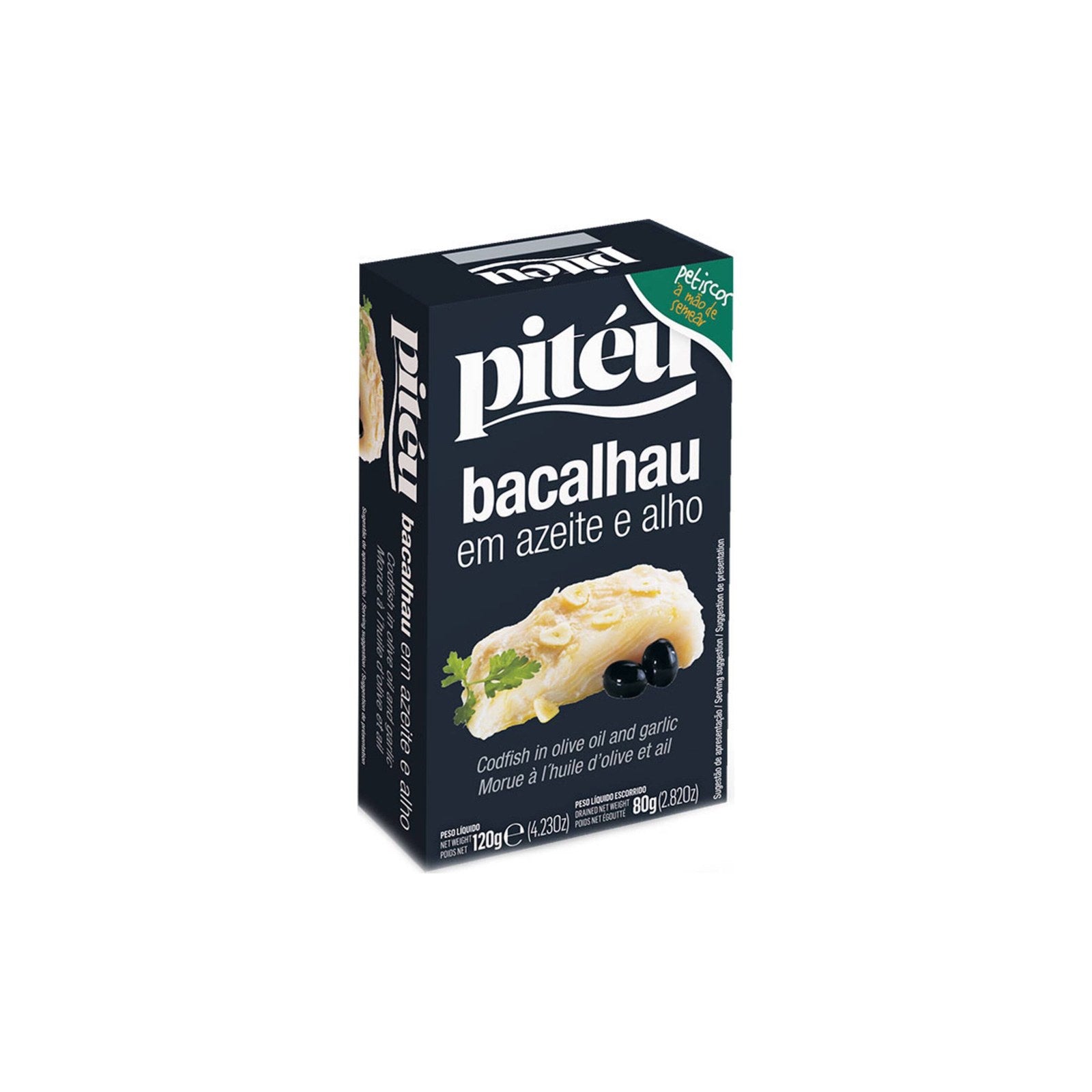 Pitéu Bacalhau em Azeite com Alho 120 gr