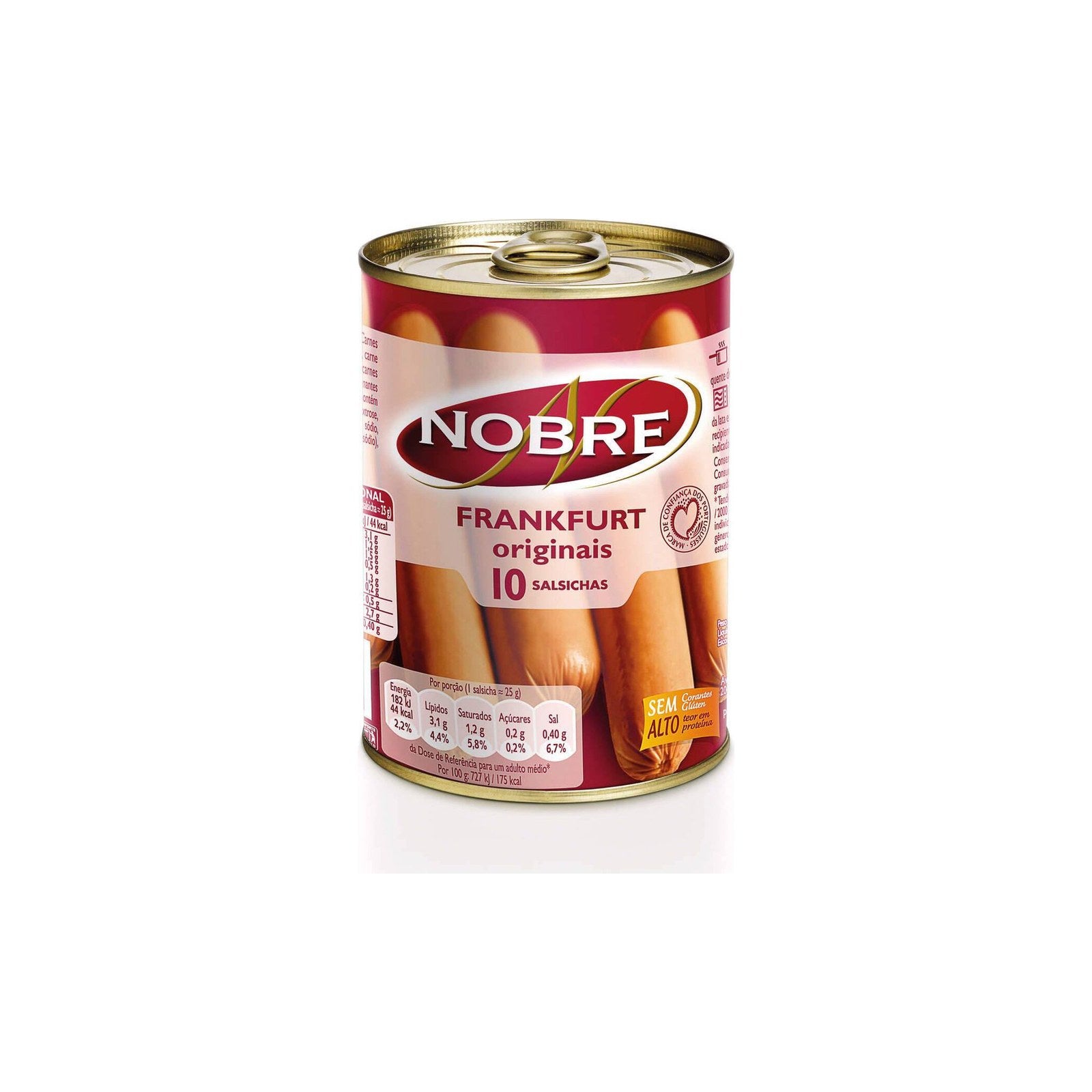 Nobre Frankfurt Salsichas 10 und 250 gr