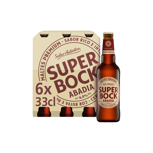 Super Bock Cerveja Abadia Garrafa TP 0,33 L - Pack 6 x 0,33 L