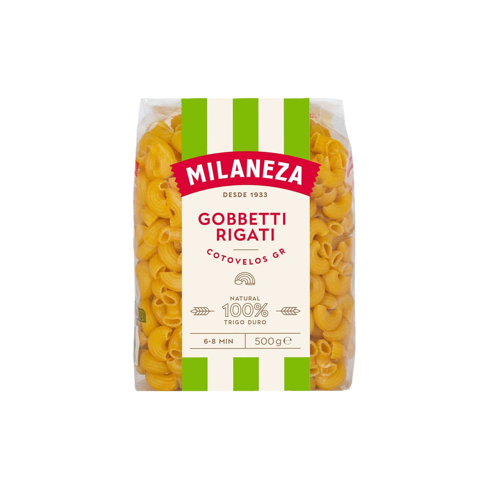 Milaneza Massa Cotovelos Grandes Riscados 500 gr