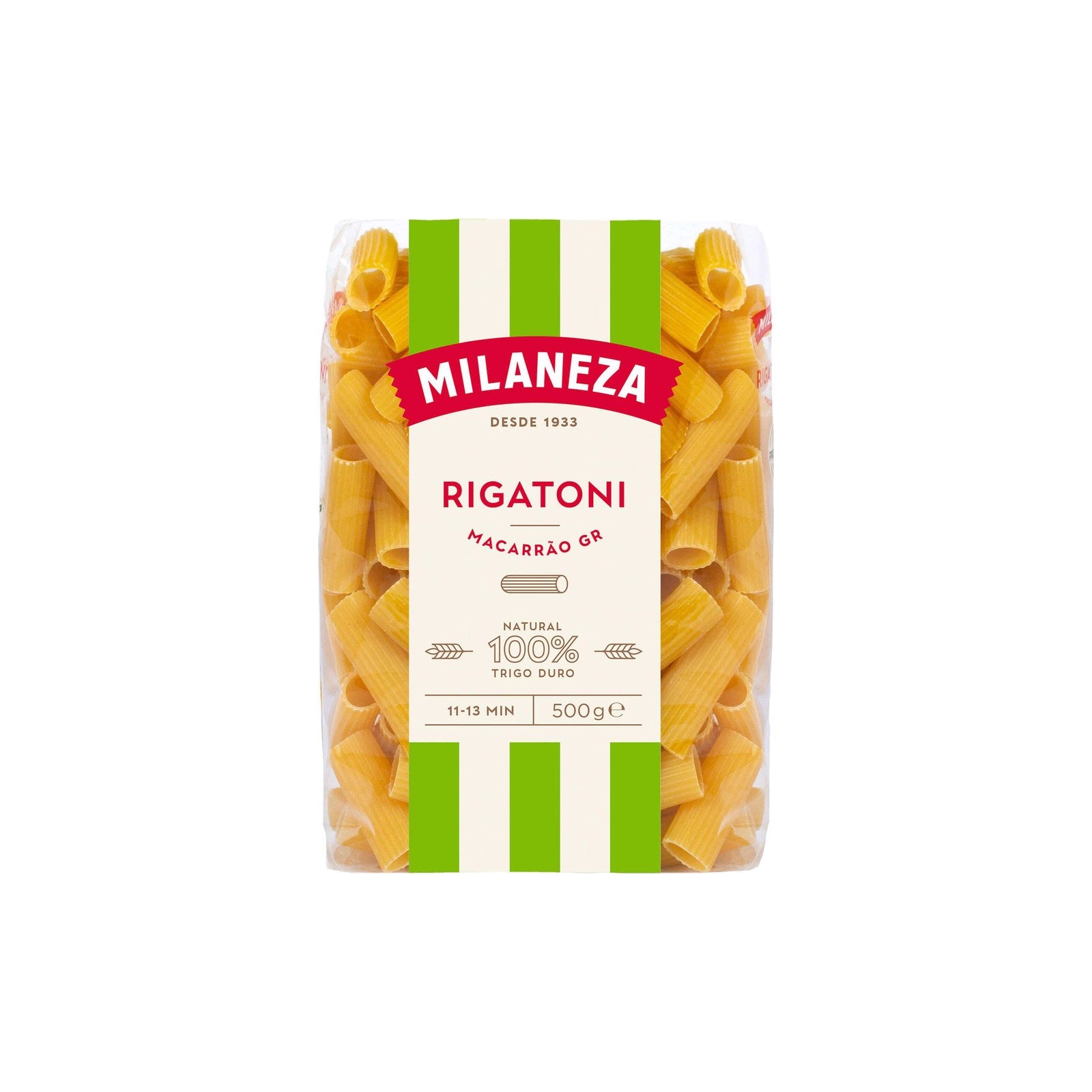 Milaneza Massa Macarrão Grande Riscado 500 gr