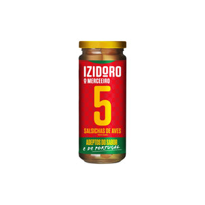 Izidoro Salsichas Aves 5 un Frasco 245 gr