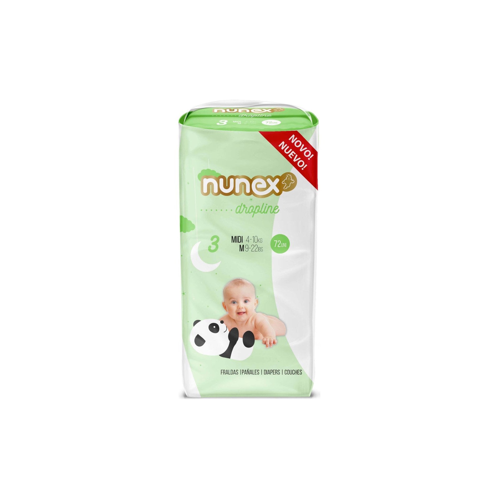 Nunex Fraldas Dropline T3 4-10 kg 72 un