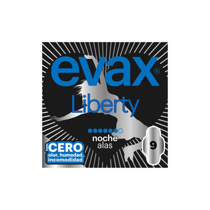 Evax Liberty Pensos Higiénicos Noite com Abas 9 un