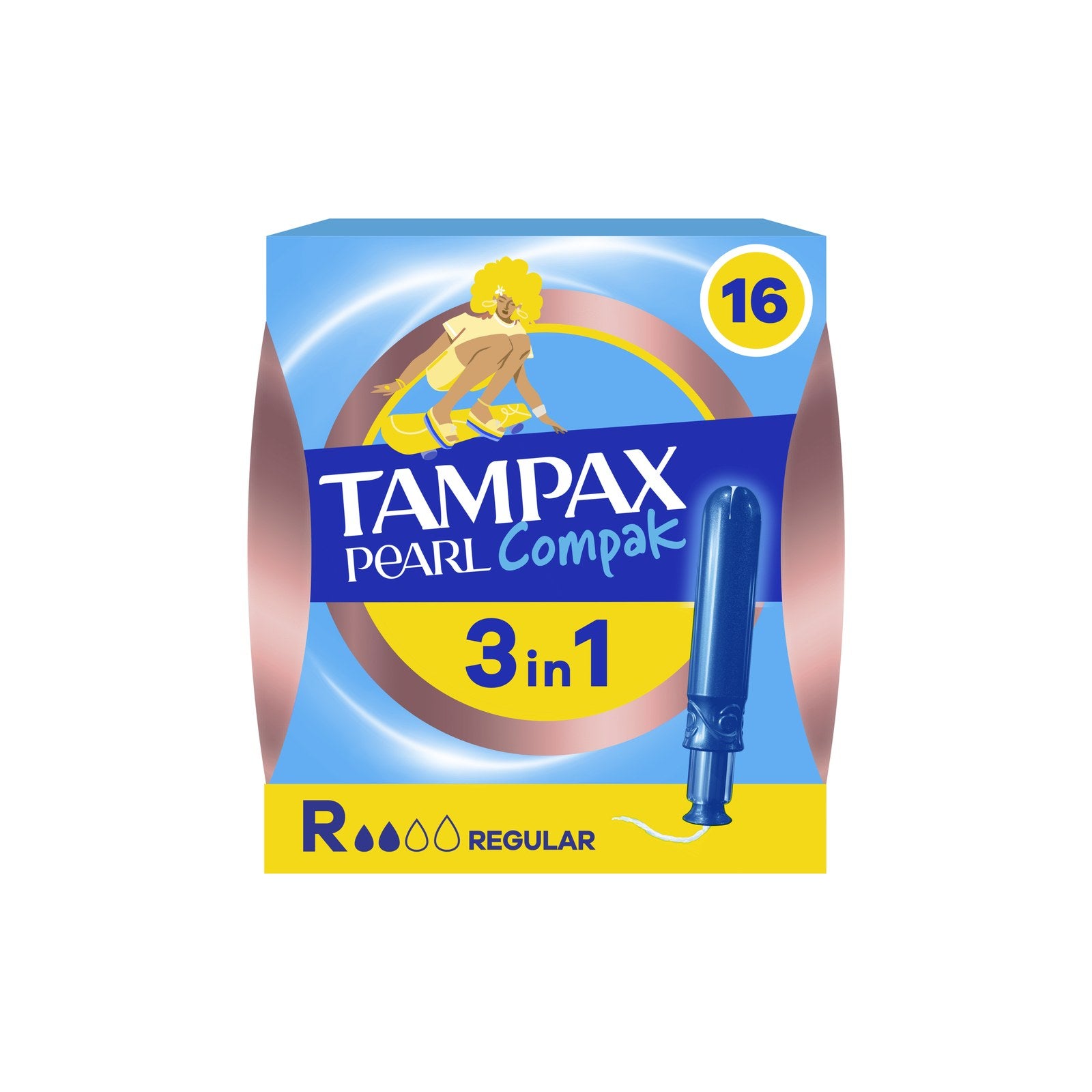 Tampax Tampões com Aplicador Pearl Compak Regular 16 un