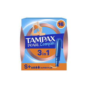 Tampax Tampões com Aplicador Pearl Compak Super Plus 16 un