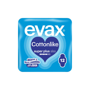 Evax Pensos Higiénicos Cottonlike Superplus Abas 12 un