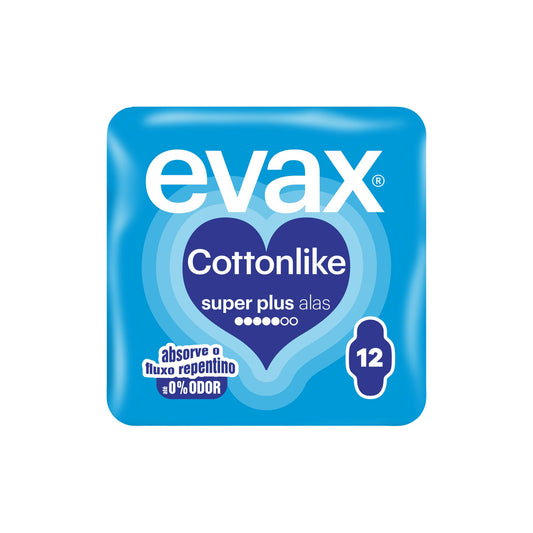 Evax Pensos Higiénicos Cottonlike Superplus Abas 12 un