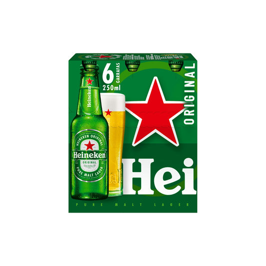 Heineken Cerveja com Álcool Garrafa - Pack 6 x 25 cl