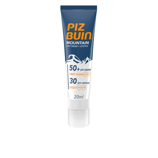 Piz Buin Buin Mountain SPF50+ Protetor Solar 20ml + Batom F20 2.3ml