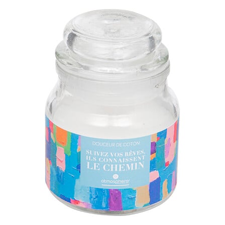 HKH Vela Perfumada Douceur Coton Copo e Tampa Vidro