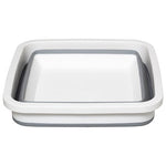 HKH Cubeta Retráctil Cuadrada Blanco/Gris 8 L