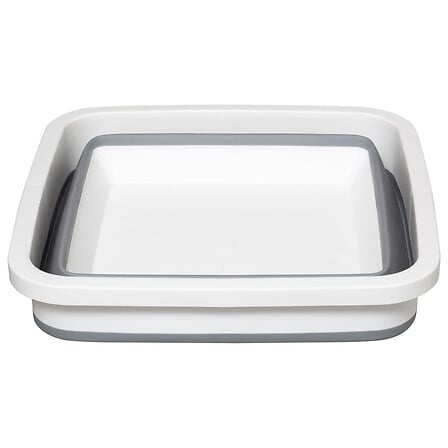 HKH Bacia Retrátil Quadrada Branco/Cinza 8 L