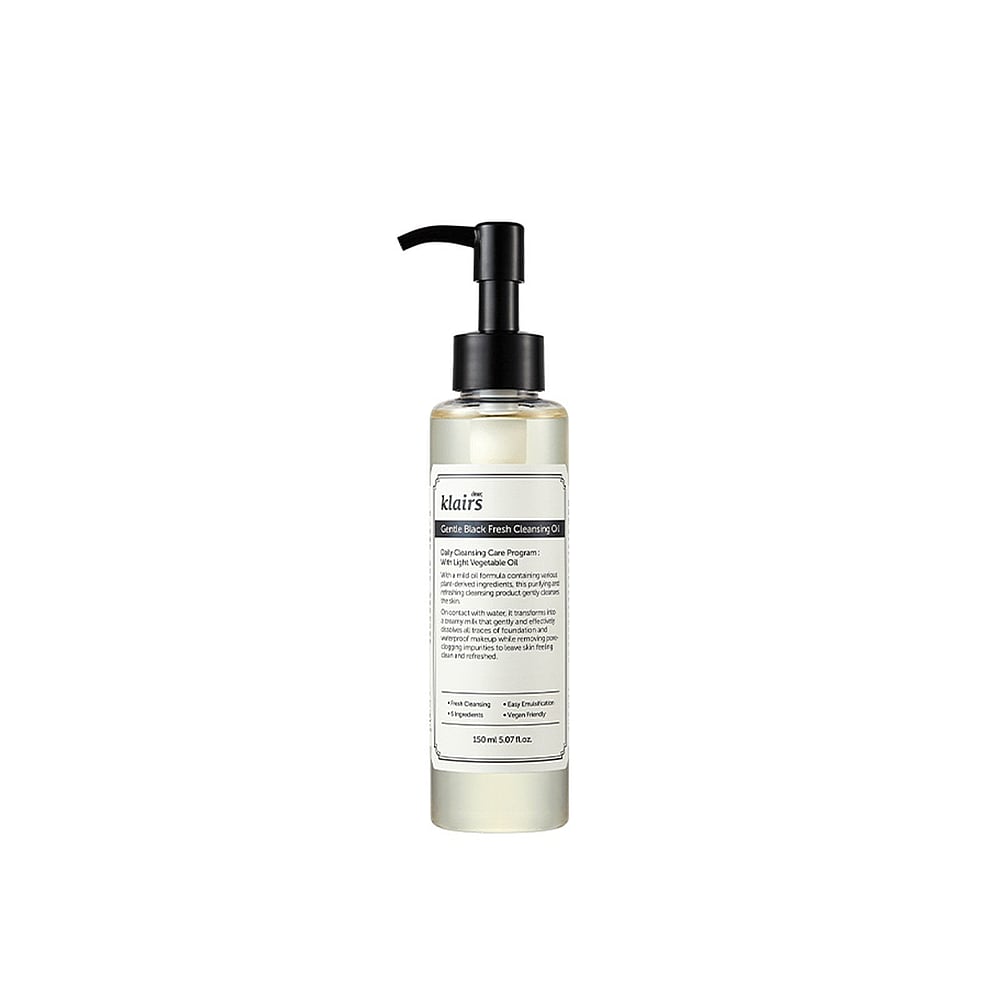 Dear, Klairs Gentle Black Fresh Cleansing Óleo 150 Ml Gently Removes Makeup, Non-comedogenic, Vegan