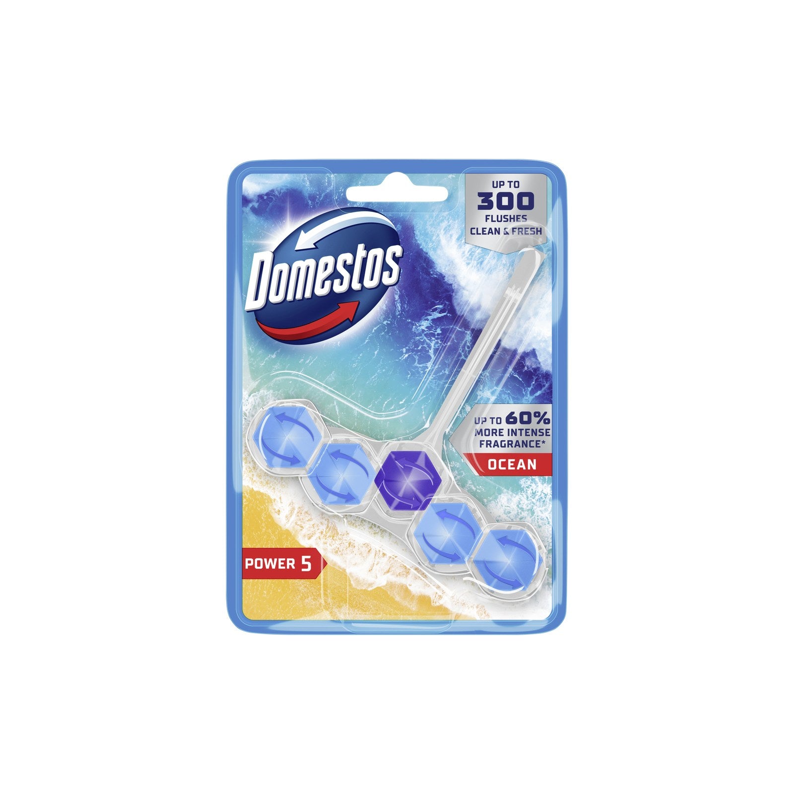 Domestos Bloco Sanitário Power 5 em 1 Ocean 50 gr