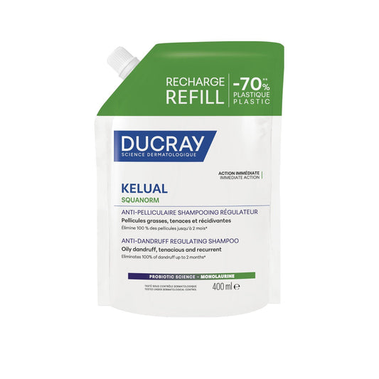 Ducray Kelual Squanorm Champô Regulador Anticaspa Caspa Oleosa Recarga 400ml