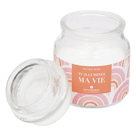 HKH Vela Perfumada Pivoine Rose Copo e Tampa Vidro