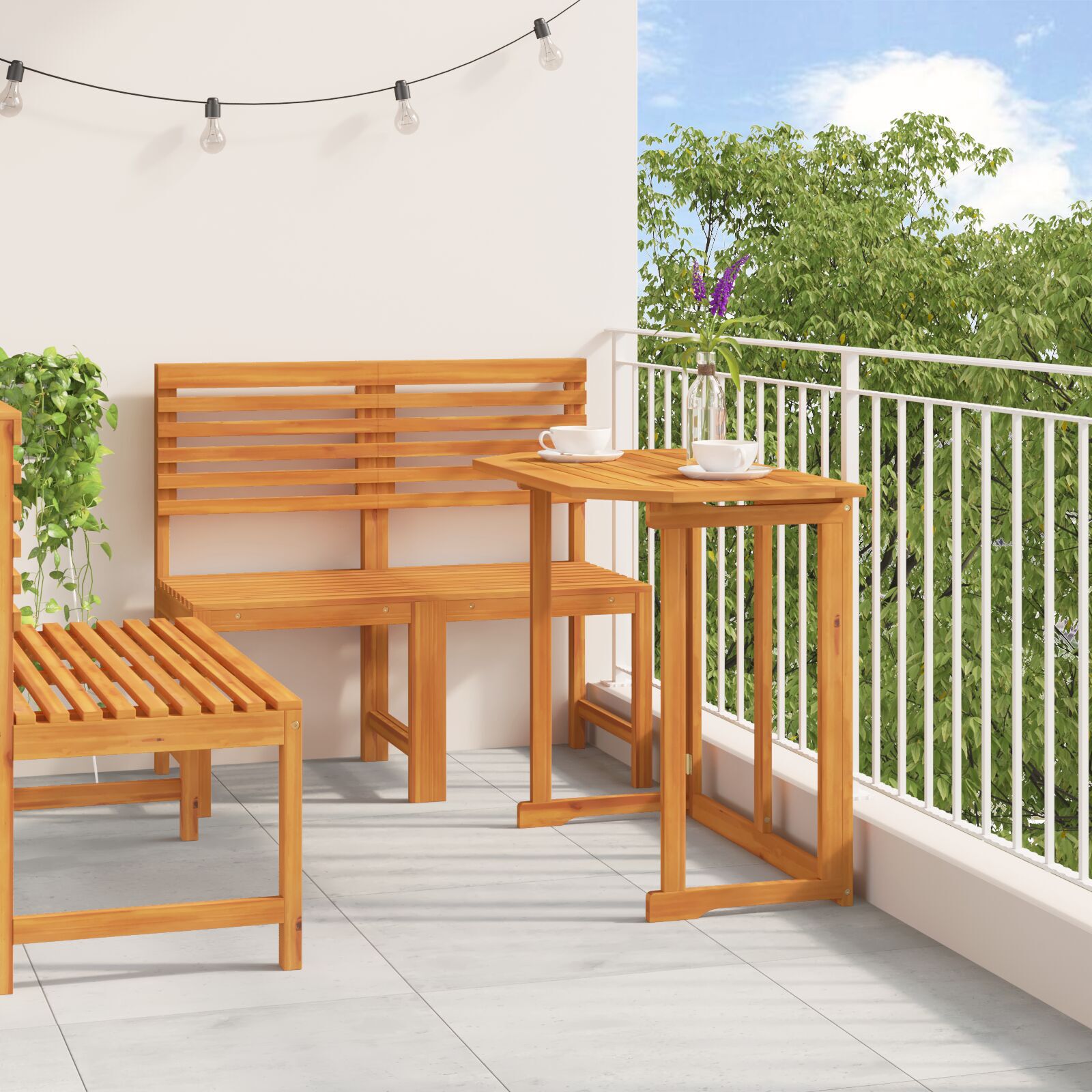 HKH 6 Pcs Set Sofás Jardín C/ Cojines Ratán PE Marrón - Marrón
