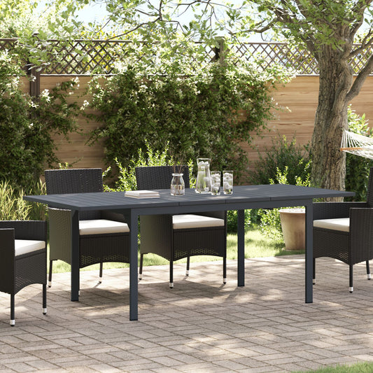 Mesas Extensibles HKH 2 uds. Antracita 210x90x73 cm Acero, Mesa de Jardín Extensible HKH Antracita (140-210)x90x73 cm Acero - Gris