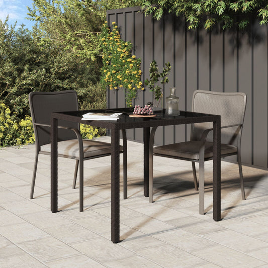 HKH Mesa de Jantar de Jardim Vime de Pe - Castanho