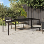 HKH Mesa de Jantar de Jardim Rattan Poliéster - Castanho