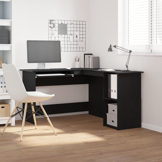 Escritorio HKH de roble de madera de ingeniería - Negro