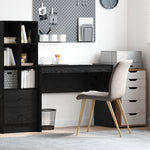 HKH Escritorio de Roble Roble Madera Contrachapada - Negro