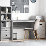 HKH Escritorio para computadora gris Sonoma MDF 100 x 40 x 76 cm