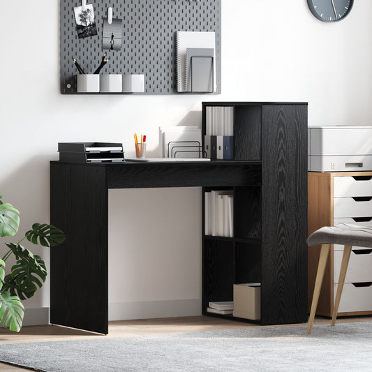 Escritorio HKH de madera de aglomerado de roble pequeño - Negro