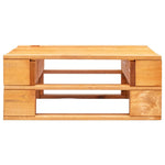 HKH Otomana Paletas C/ Cojín Color Arena Madera Marrón Miel - Beige