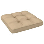 HKH Otomana Paletas C/ Cojín Color Arena Madera Marrón Miel - Beige