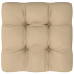 HKH Otomana Paletas C/ Cojín Color Arena Madera Marrón Miel - Beige